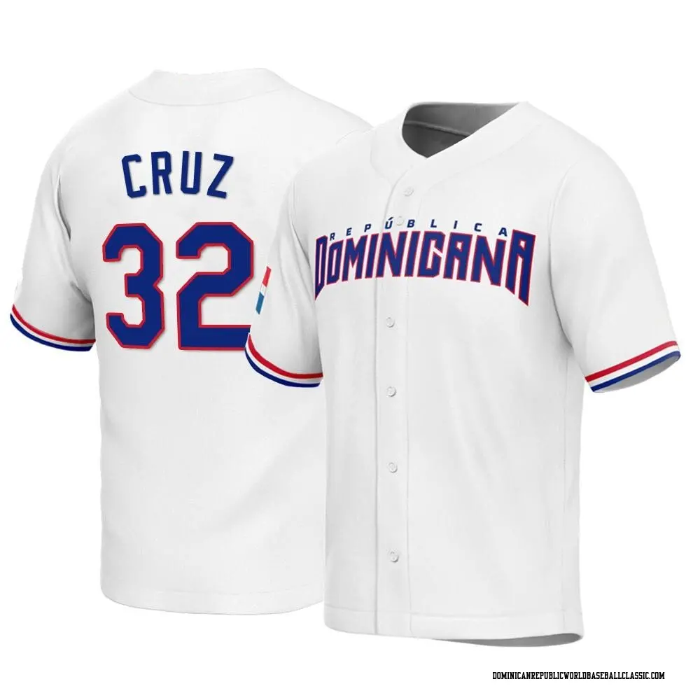 Men's Nelson Cruz Dominican Republic Baseball Replica White 2023 World